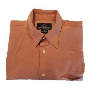 Weatherproof Garment Company Button Down Shirt Men's XL, Orange